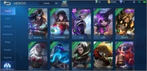 Conta ML GM,5 skins Dragon T - Mobile Legends