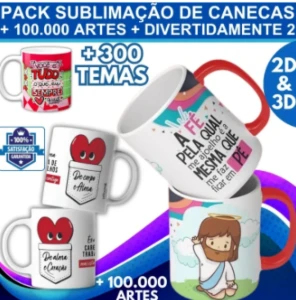 Pack Sublimação Para Canecas + De 100.000 + Divertidamente 2 - Others