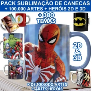 Pack Sublimação Para Canecas + De 100.000 + Divertidamente 2 - Others