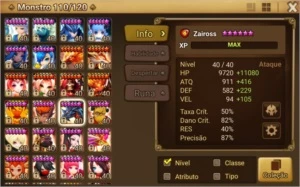 CONTA GLOBAL 110 6*, SENDO 30+ NAT 5 - Summoners War