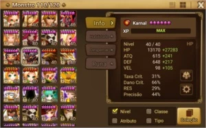 CONTA GLOBAL 110 6*, SENDO 30+ NAT 5 - Summoners War