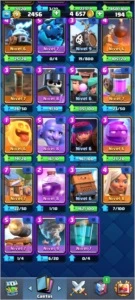 Conta Clash Royale + 2 emotes+ quase todas as cartas
