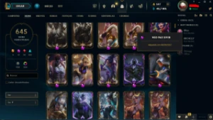 Conta Nivel 921 - 645 Skins - Todos Dados De Criação - League of Legends LOL