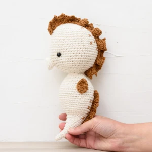 Cavalo-Marinho com Detalhe Craft em Crochê Amigurumi - Artesanato e Personalizados
