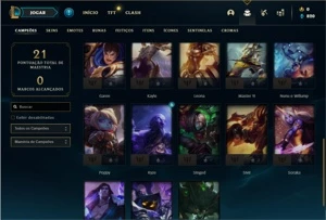 Conta prata 1 com 28 Champs e 6 Skins - EMAIL NÃO CONFIRMADO - League of Legends LOL
