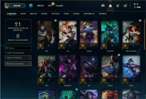 Conta prata 1 com 28 Champs e 6 Skins - EMAIL NÃO CONFIRMADO - League of Legends LOL