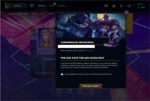 Conta prata 1 com 28 Champs e 6 Skins - EMAIL NÃO CONFIRMADO - League of Legends LOL