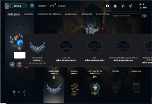 Conta prata 1 com 28 Champs e 6 Skins - EMAIL NÃO CONFIRMADO - League of Legends LOL