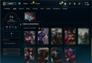 Conta prata 4 com 15 Skins e 56 Champs - League of Legends LOL