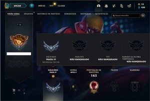 Conta prata 4 com 15 Skins e 56 Champs - League of Legends LOL