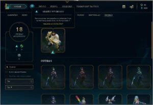 CONTA DE LOL G2, 2 ULTIMATE, 7 LENDARIAS, 18 CROMAS RAROS! - League of Legends