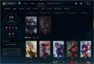 CONTA DE LOL G2, 2 ULTIMATE, 7 LENDARIAS, 18 CROMAS RAROS! - League of Legends