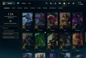 Bronze 2 com 55 Champs e 20 Skins - League of Legends LOL
