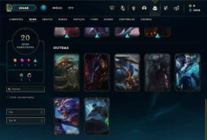 Bronze 2 com 55 Champs e 20 Skins - League of Legends LOL