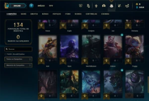 Bronze 2 com 55 Champs e 20 Skins - League of Legends LOL
