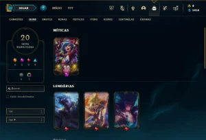 Bronze 2 com 55 Champs e 20 Skins - League of Legends LOL
