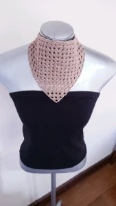 Bandana para Pescoço em Crochê - Artesanato e Personalizados