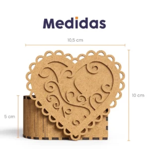 Kit Caixa coração MDF para bombom, presente, porta joia,... - Artesanato e Personalizados