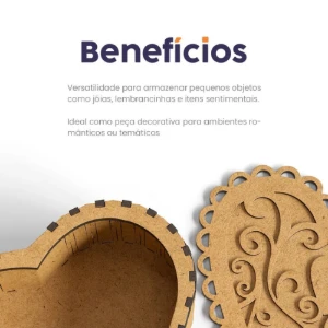Kit Caixa coração MDF para bombom, presente, porta joia,... - Artesanato e Personalizados