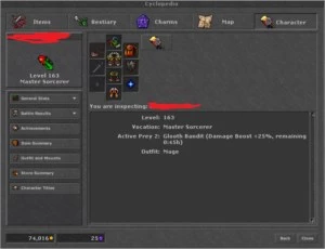 Sorcerer em relembra lvl 162 - retro pvp - Tibia