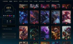 Conta League Of Legends - Todos os Campeões - 450+ Skins LOL