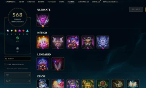 Conta League Of Legends - Todos os Campeões - 450+ Skins LOL