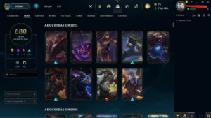 Conta League Of Legends Diamante 3, 680 Skins LOL
