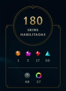 conta lol 180 skins + todos os champs - League of Legends