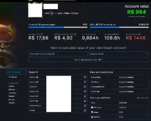 Conta STEAM + EPIC + UBISOFT