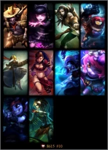 CONTA  UNRANKED [ 54 CHAMPS ] - [ 10 SKINS ] 5 PAGE RUNES - League of Legends LOL