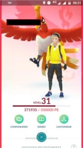 Conta Pokémon Go Lv 31 Time Vermelho - Cães Lend. + Ho-Oh