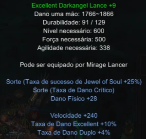 Megamu Grow Lancer 200Rr 1084 Itens Quest 6/26 - MU Online