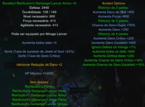 Megamu Grow Lancer 200Rr 1084 Itens Quest 6/26 - MU Online