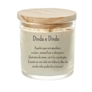 Vela Aromática Personalizada Dinda e Dindo 180g