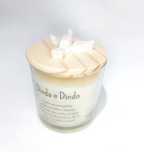 Vela Aromática Personalizada Dinda e Dindo 180g - Artesanato e Personalizados