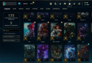 Conta Ferro 3 com 60 Champs e 31 Skins ( MAIS DE 200 JOGOS ) - League of Legends LOL