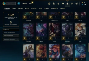Conta Ferro 3 com 60 Champs e 31 Skins ( MAIS DE 200 JOGOS ) - League of Legends LOL