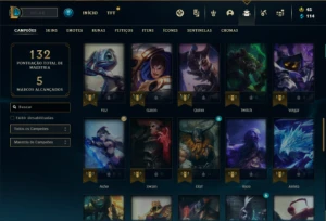 Conta Ferro 3 com 60 Champs e 31 Skins ( MAIS DE 200 JOGOS ) - League of Legends LOL