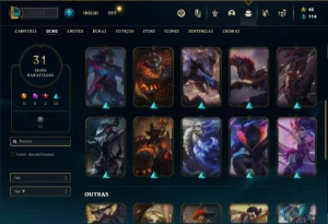 Conta Ferro 3 com 60 Champs e 31 Skins ( MAIS DE 200 JOGOS ) - League of Legends LOL