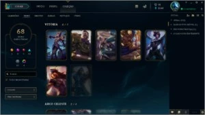 Conta League of Legends- 69 skins- 6 vitoriosas LOL