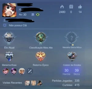 Conta De Mobile Legends Antiga E Ótima Para Iniciantes!