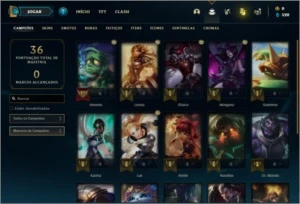 Conta ouro 4 com 1 skin e 20 champs, sem email confirmado - League of Legends LOL