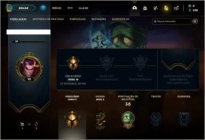 Conta ouro 4 com 1 skin e 20 champs, sem email confirmado - League of Legends LOL