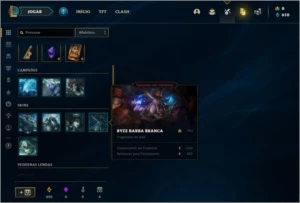 Conta ouro 4 com 1 skin e 20 champs, sem email confirmado - League of Legends LOL