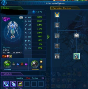 Conta LADMO Mid-EndGame - Digimon Masters Online