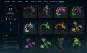 Todos Campeões, 179 skins. - League of Legends LOL