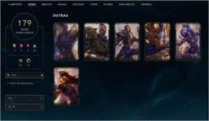 Todos Campeões, 179 skins. - League of Legends LOL