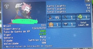 Vendo Conta in Poke Z Word com 2 Char's  ver Descrição