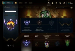 Conta DIAMANTE 4 com 52 skins e 65 champs - League of Legends LOL