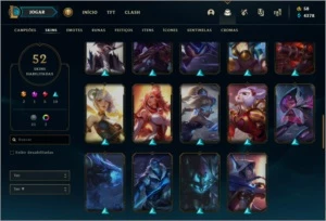 Conta DIAMANTE 4 com 52 skins e 65 champs - League of Legends LOL